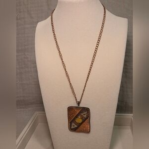 Artisan Mixed Metals Pendant Necklace